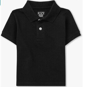 The Children's Place Black Short Sleeve Pique Polo size 3T